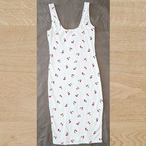 White Forever21 Cherry Dress